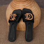 D’Or Leather Slides